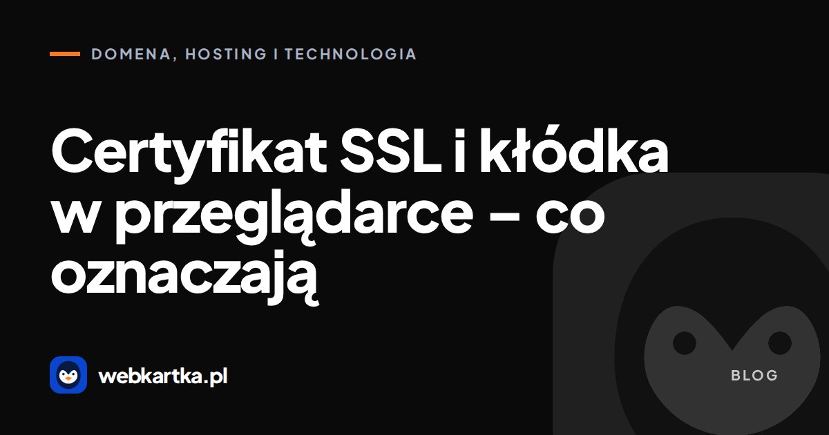 Certyfikat SSL i kłódka w przeglądarce – co oznaczają