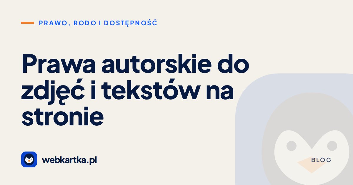 Prawa autorskie do zdjęć i tekstów na stronie